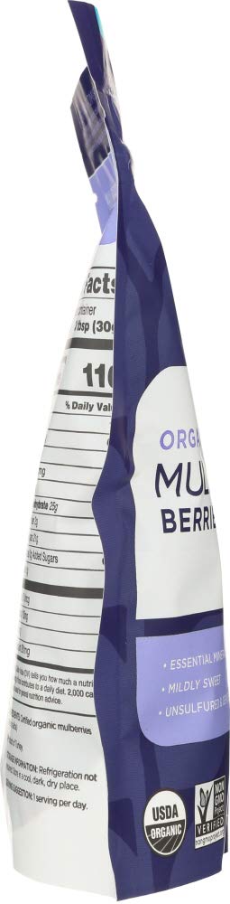 Organic Sun-Dried White Mulberries 8 oz Pack of 2 C3774