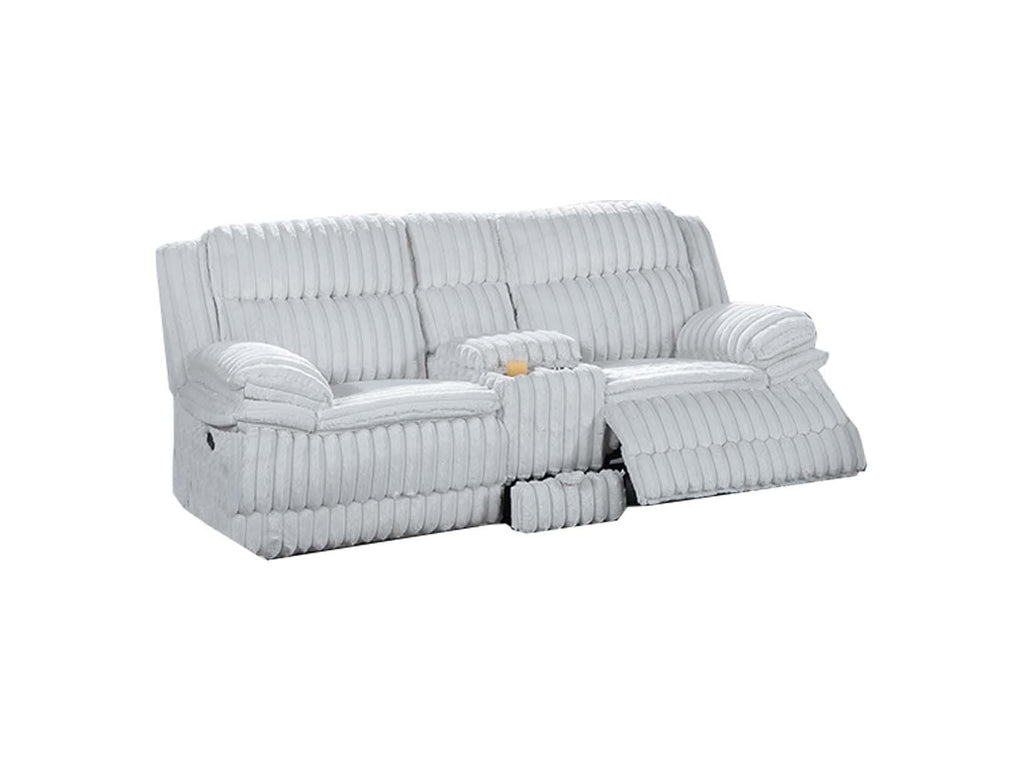 Light Gray Corduroy Manual Motion Loveseat Z81486