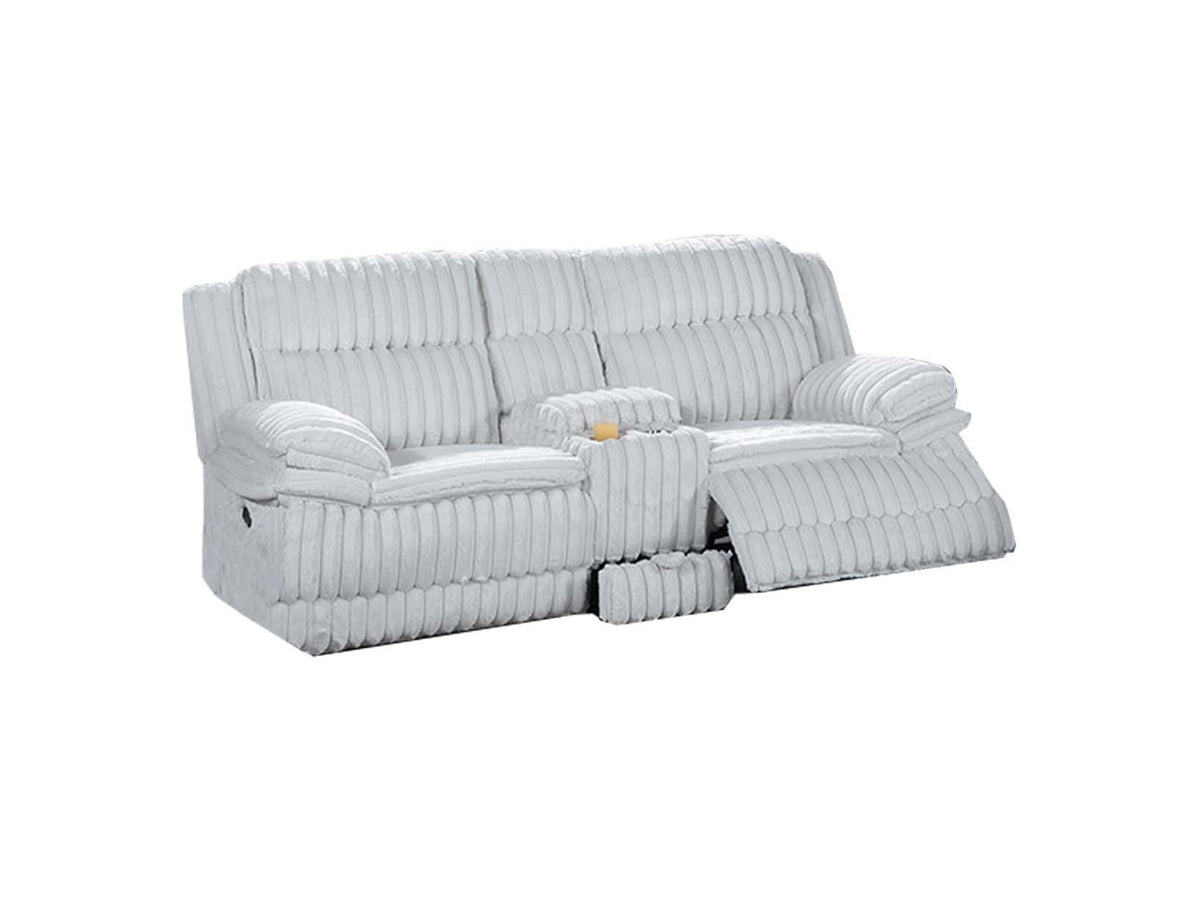 Light Gray Corduroy Manual Motion Loveseat Z81486