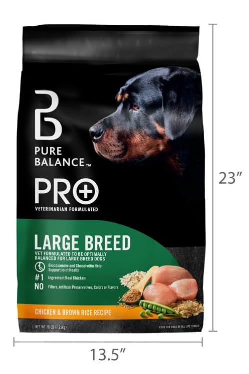 Large Breed Chicken & Brown Rice Dry Dog Food 16 Lbs V766