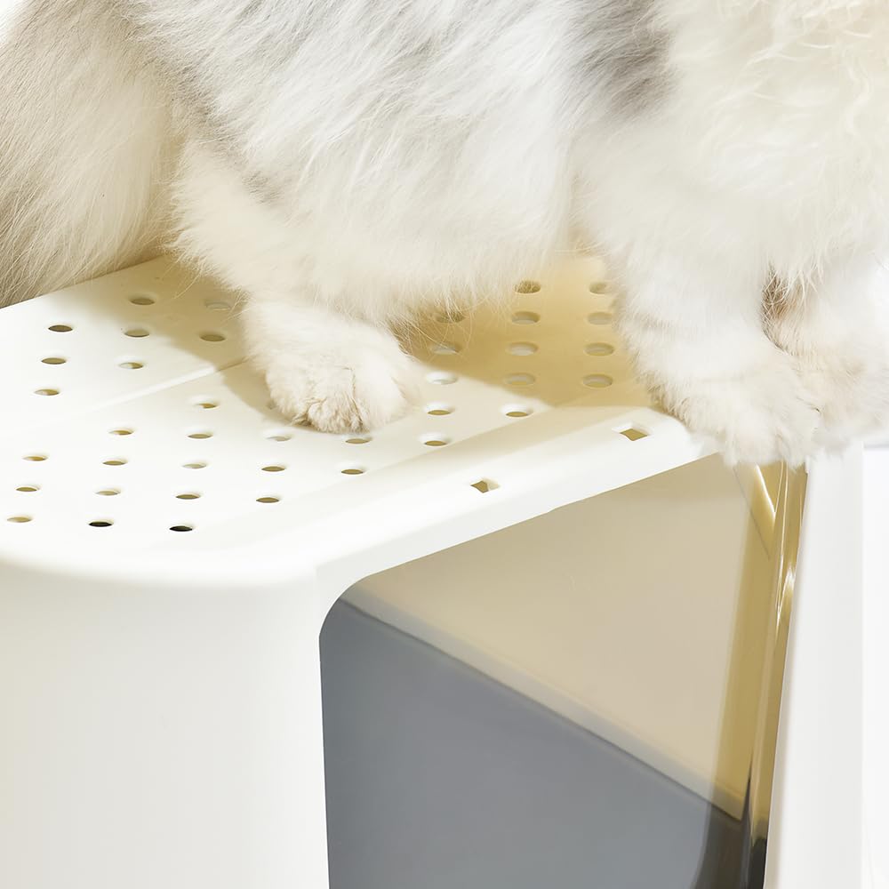 Flip-Top Jumbo Cat Litter Box with Scoop I182