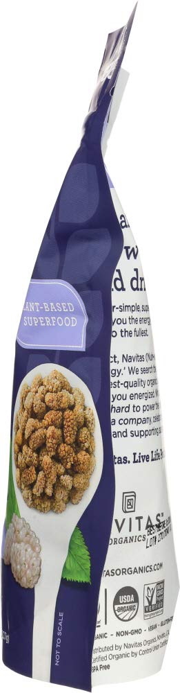 Organic Sun-Dried White Mulberries 8 oz Pack of 2 C3774