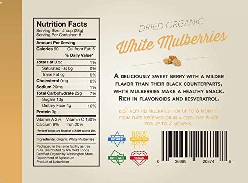 Organic White Mulberries 8 Ounces A785953