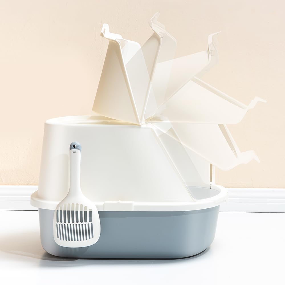 Flip-Top Jumbo Cat Litter Box with Scoop I182