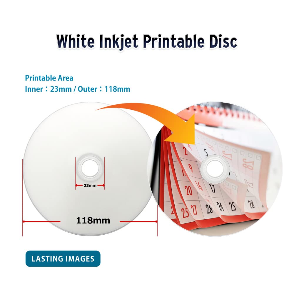 50GB White Inkjet Printable Blu-ray 25-Pack M9013