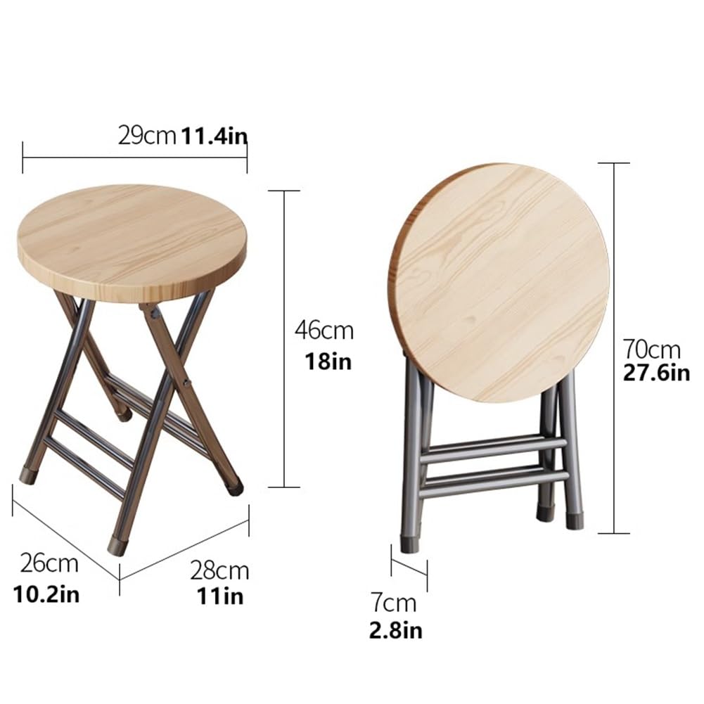 18 Inch Black Folding Stool 330 Lbs Capacity K1616