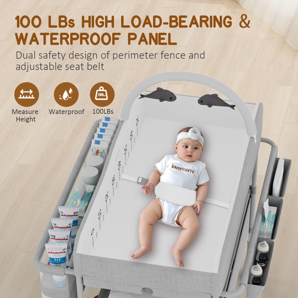 Portable Baby Changing Table with Storage Drawers E317895