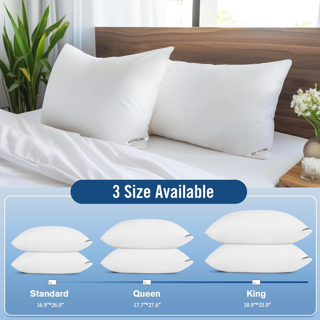 King Size 2 Pack Bed Pillows M685