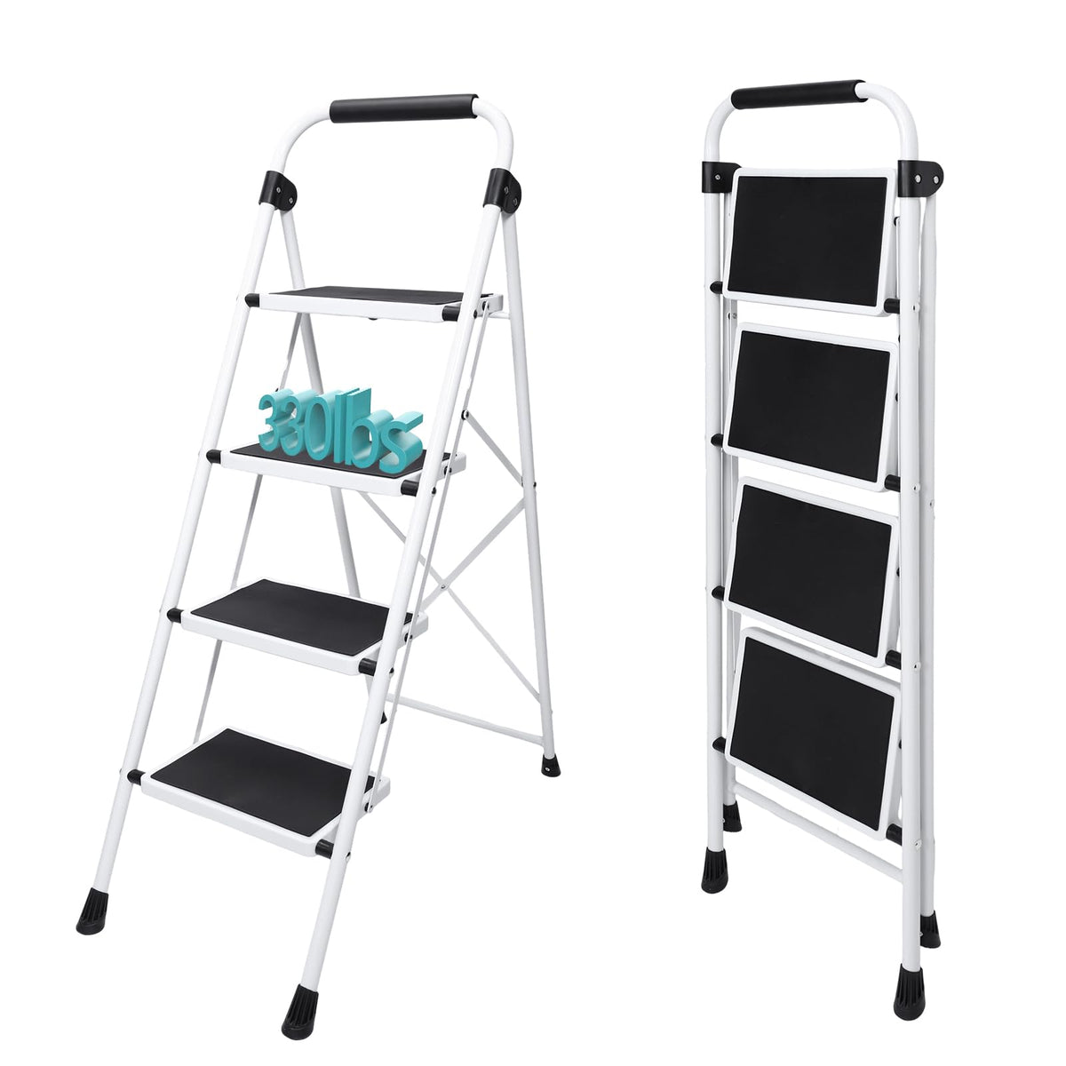 4 Step Foldable Step Stool with Anti-Slip Pedal P791