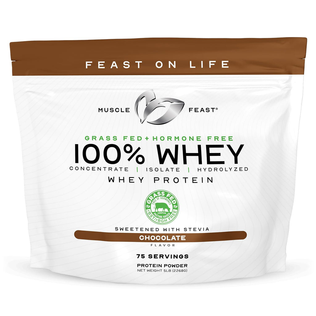 Grass Fed Whey Protein Powder Blend, Chocolate (5lb) J597