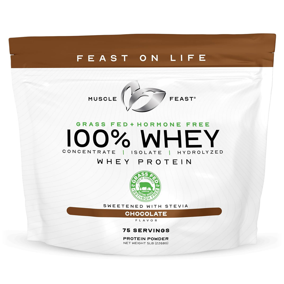 Grass Fed Whey Protein Powder Blend, Chocolate (5lb) J597