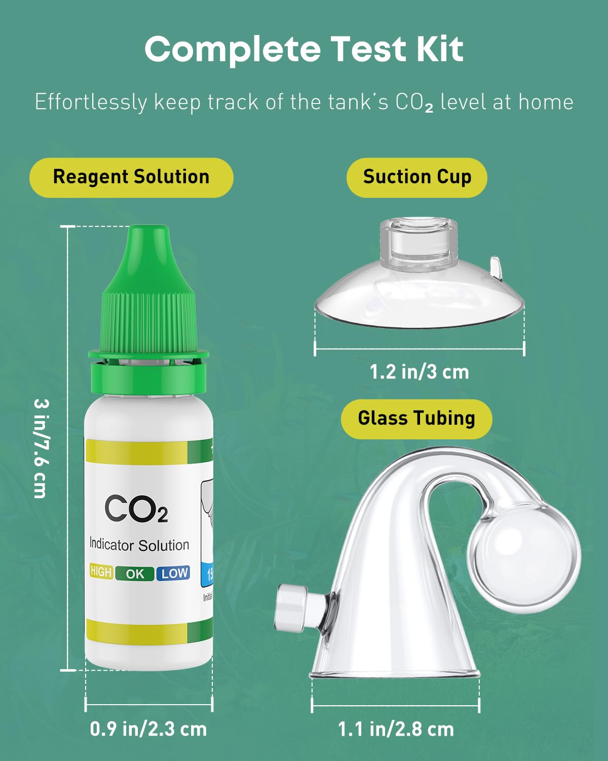 Glass CO2 Drop Checker for Aquarium J20258