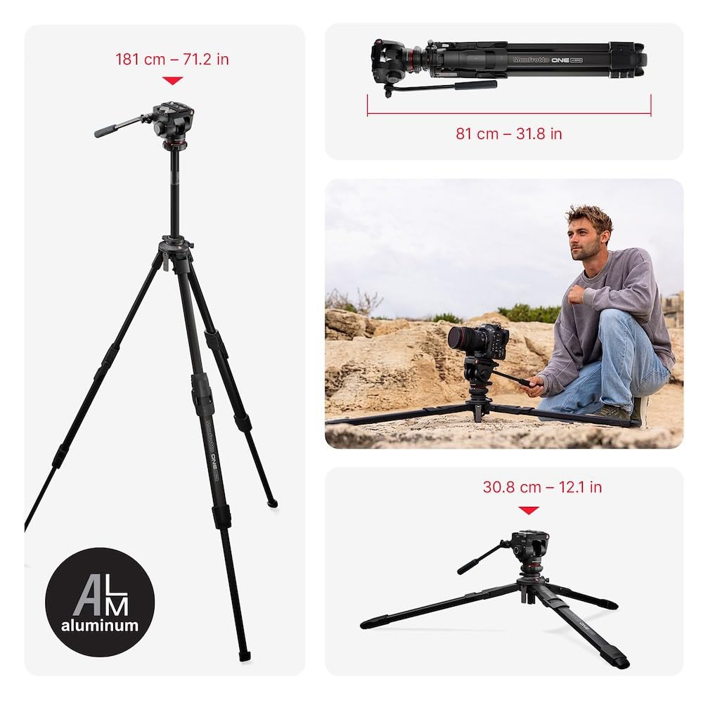 Fluid Video Head with Aluminum Tripod X715