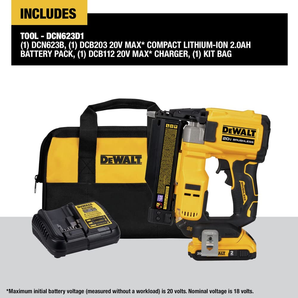 20V MAX Brushless Cordless 23 Ga. Pin Nailer Kit B998620