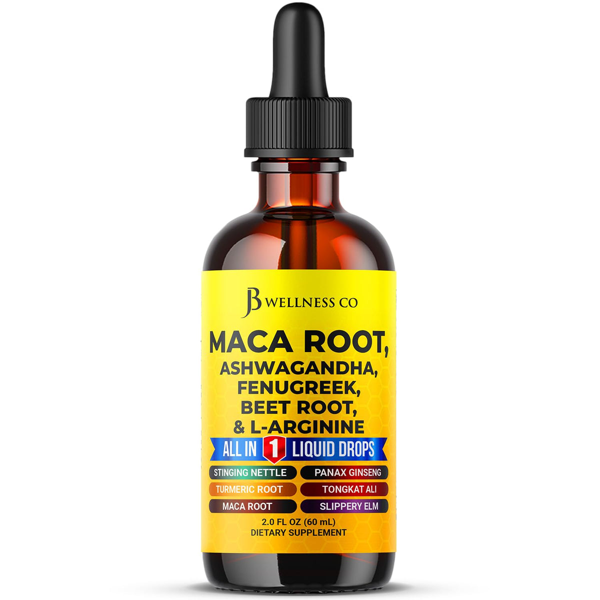 Organic Maca Root Liquid Drops with Ashwagandha 2oz F15727
