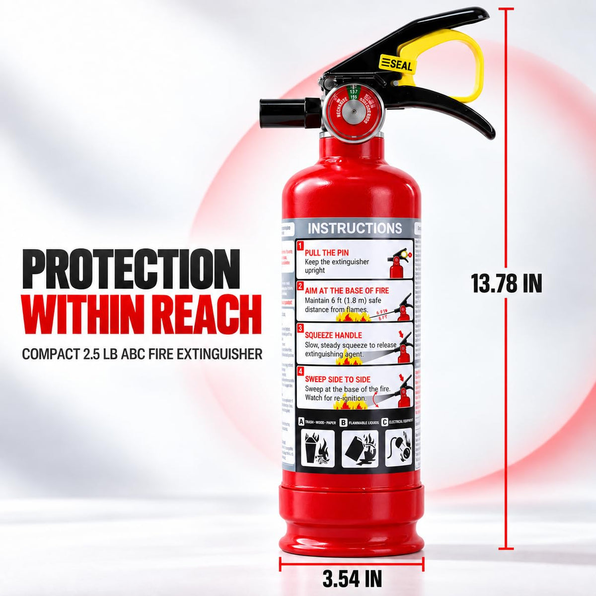 2.5 lb ABC Dry Chemical Fire Extinguishers 2-Pack E16537