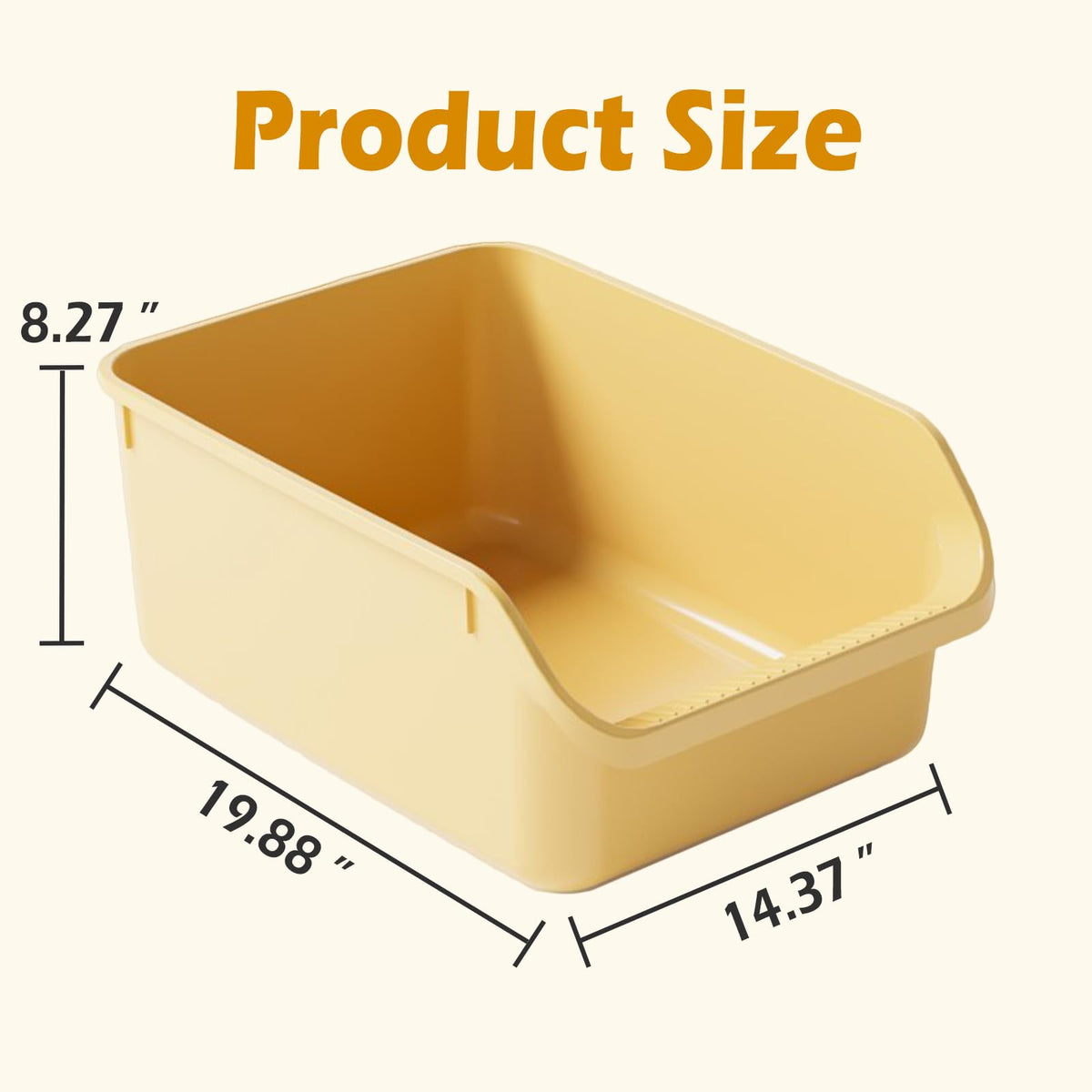 Large Cat Litter Box with High Sides and Low Entry V437102