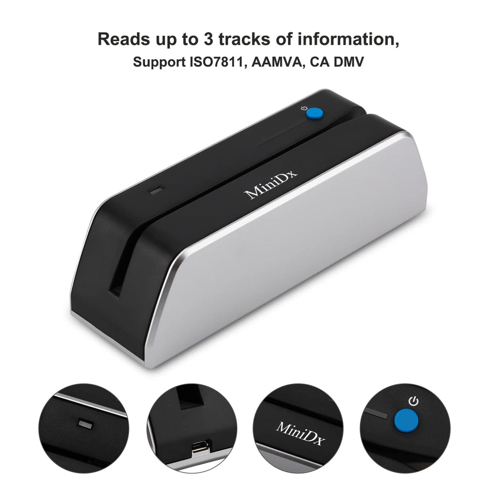 Bluetooth Magnetic Swipe Card Reader Writer Encoder 3-Track A398973
