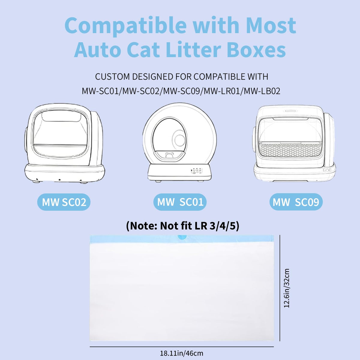 120 Count Self-Cleaning Cat Litter Box Liners C6403