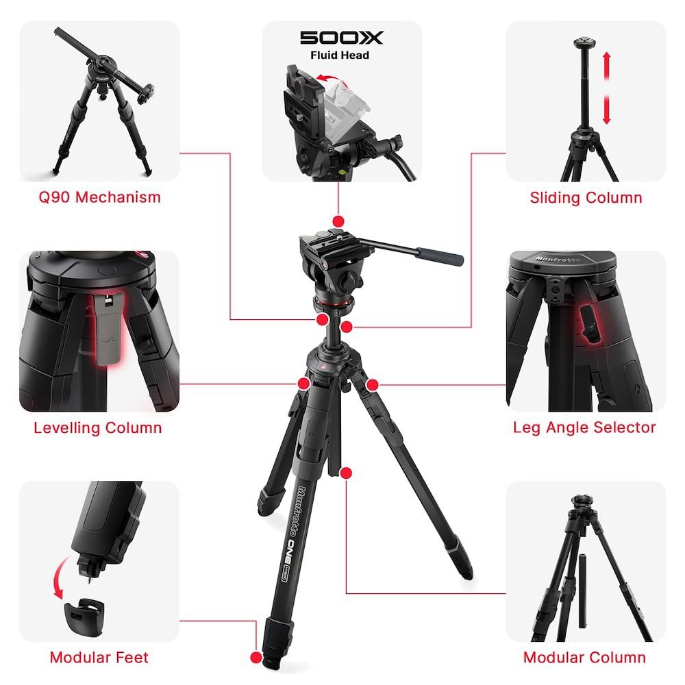 Fluid Video Head with Aluminum Tripod X715
