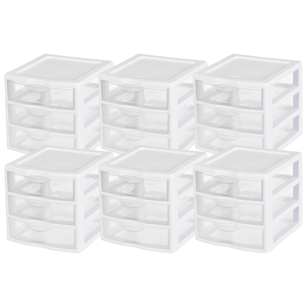 White Plastic 3 Drawer Desktop Storage Unit E238