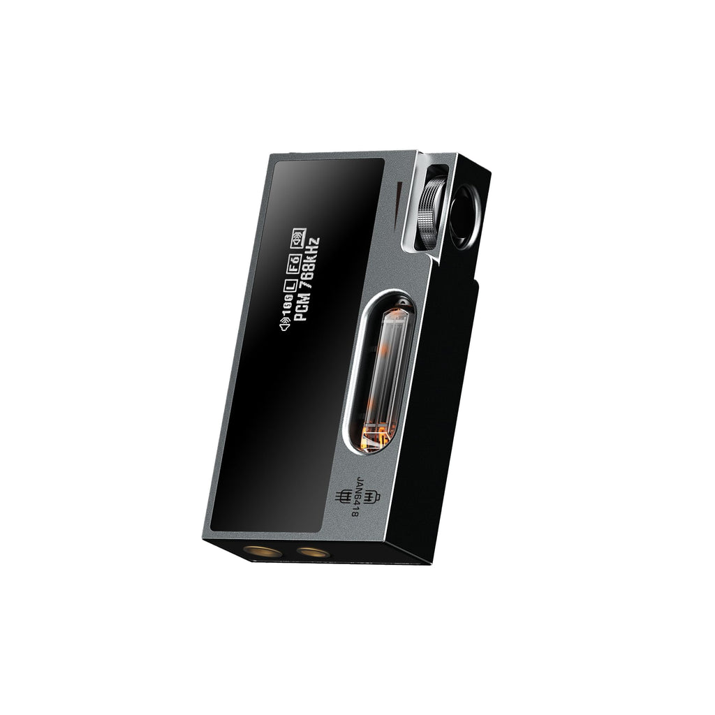 Portable Headphone Amplifier USB DAC AMP Dongle with Dual Tubes, 3.5mm+4.4mm Jack, Grey T432