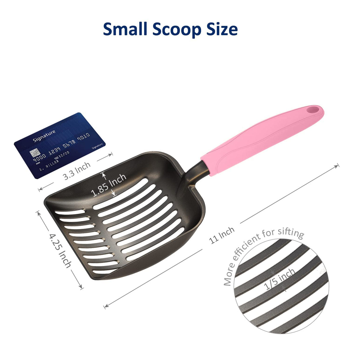 Non-Stick Aluminum Alloy Cat Litter Scoop with Long Handle H97114