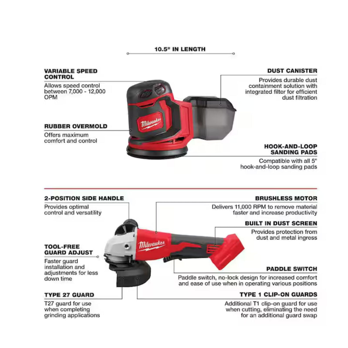 18V Cordless Power Tool Combo Kit, 8-Tool Set, 3 Batteries C145