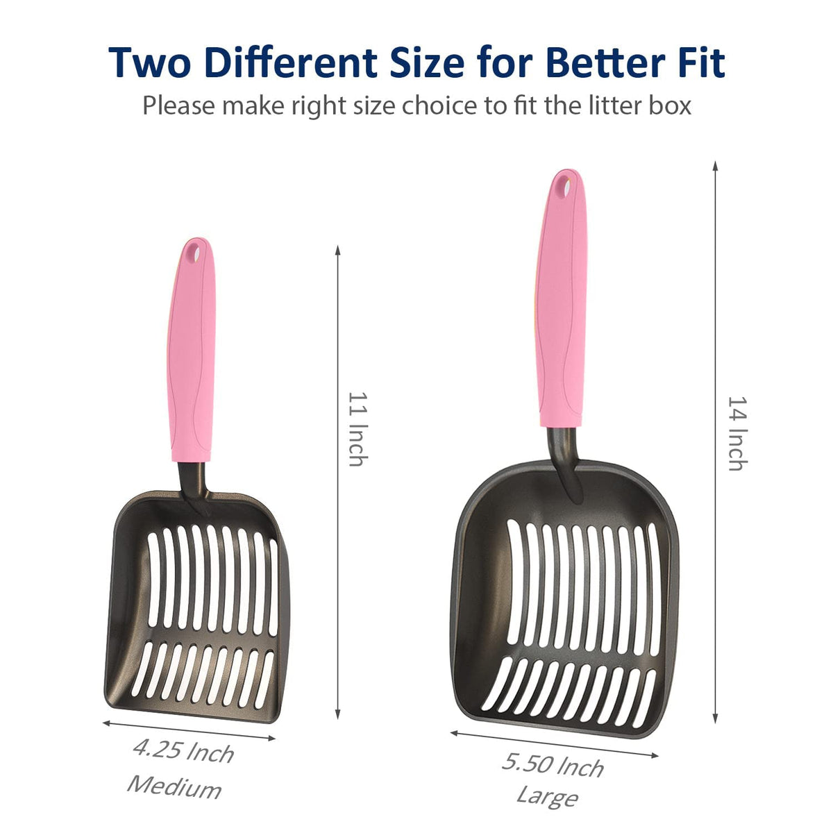 Non-Stick Aluminum Alloy Cat Litter Scoop with Long Handle H97114