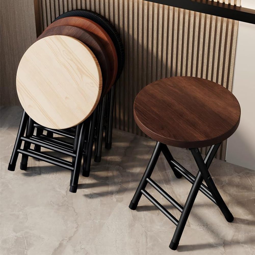 18 Inch Black Folding Stool 330 Lbs Capacity K1616