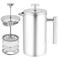 34OZ Stainless Steel French Press Coffee Maker with 2 Extra Filters S3253