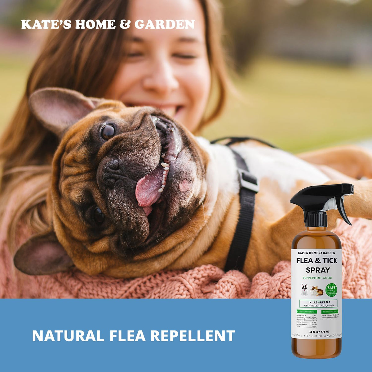 Flea and Tick Spray for Dogs & Cats 16oz C6558
