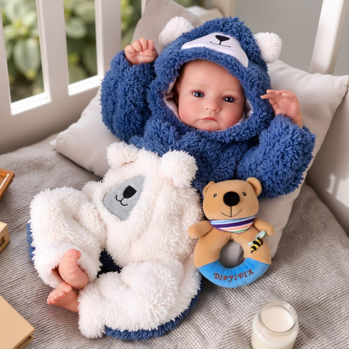 17 Inch Lifelike Reborn Baby Dolls Boy with Play Accessories O78815