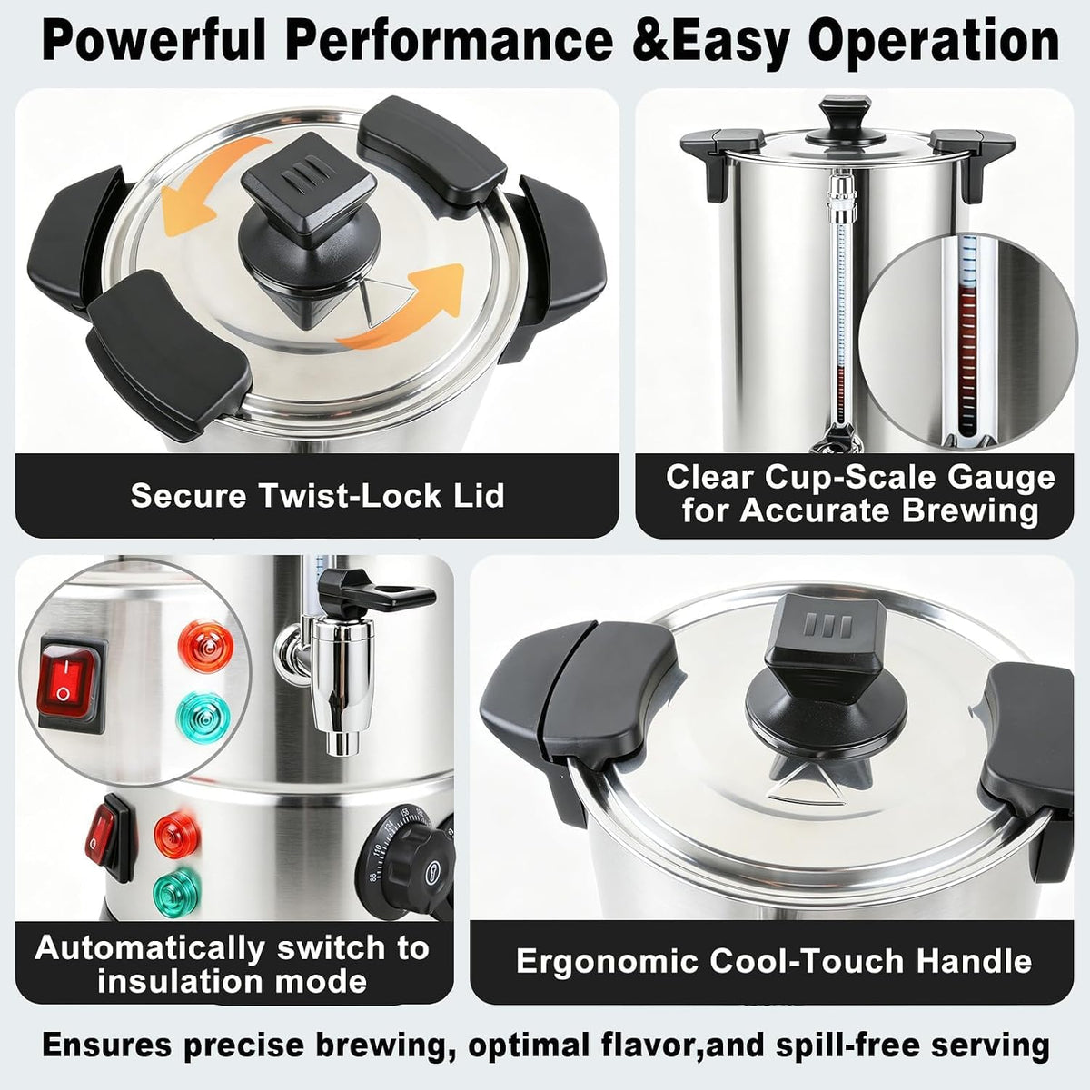 70 Cup Stainless Steel Coffee Urn J9111