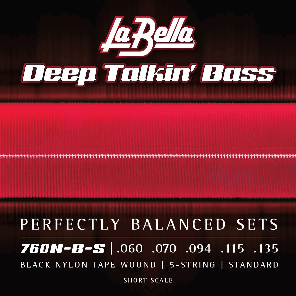 Black Nylon Tape Wound 5-String Short Scale I698438