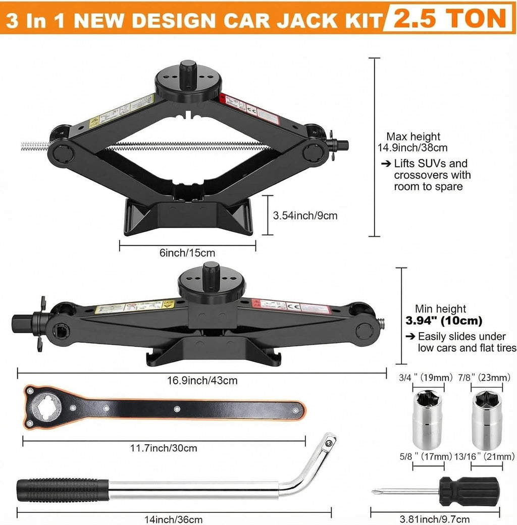 Scissor Car Jack Kit 2.5 Ton M614