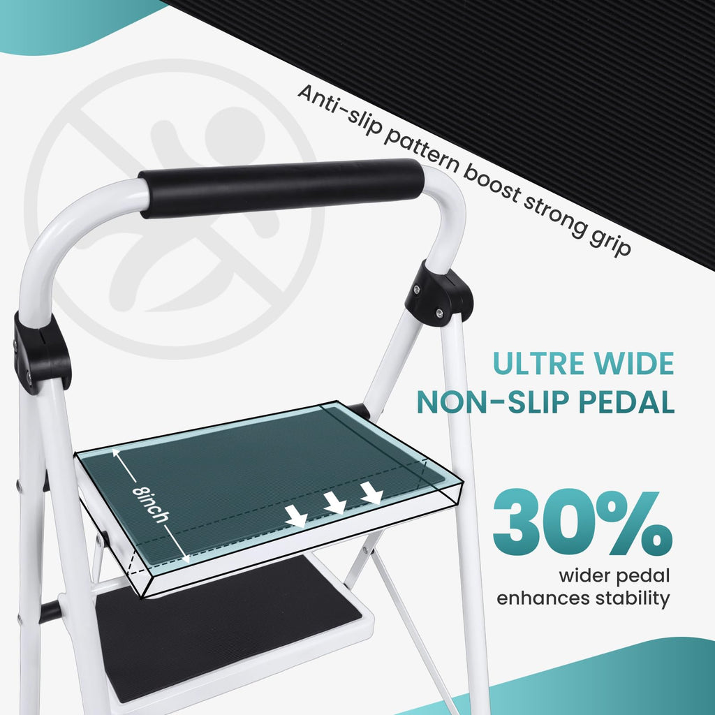4 Step Foldable Step Stool with Anti-Slip Pedal P791