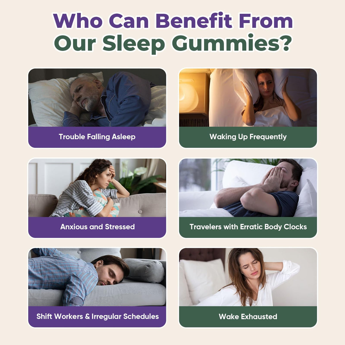 Melatonin Calm Sleep Gummies 2mg Elderberry Flavor 60*2 Bottles J873