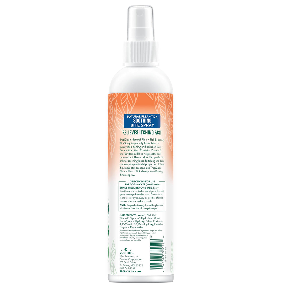 Flea and Tick Bite Relief Treatment Spray for Dogs & Cats, 8oz Y1591