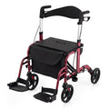 Foldable Rollator Walker 4 Wheel Transport Chair I6345