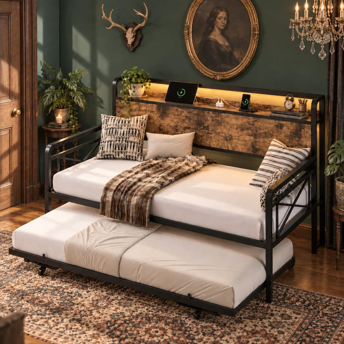Twin Daybed with Pop Up Trundle U6798