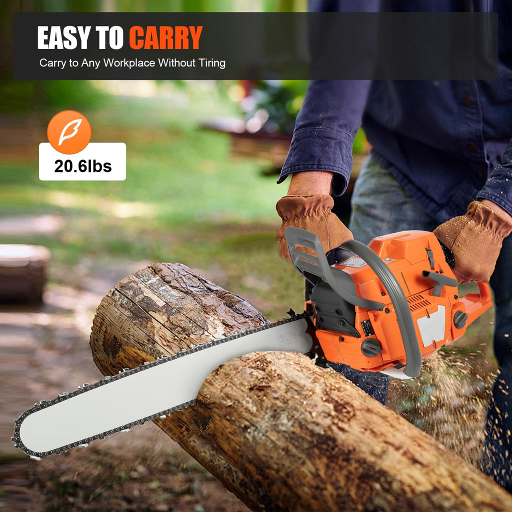 24" 72CC Gas Powered Chainsaw M520