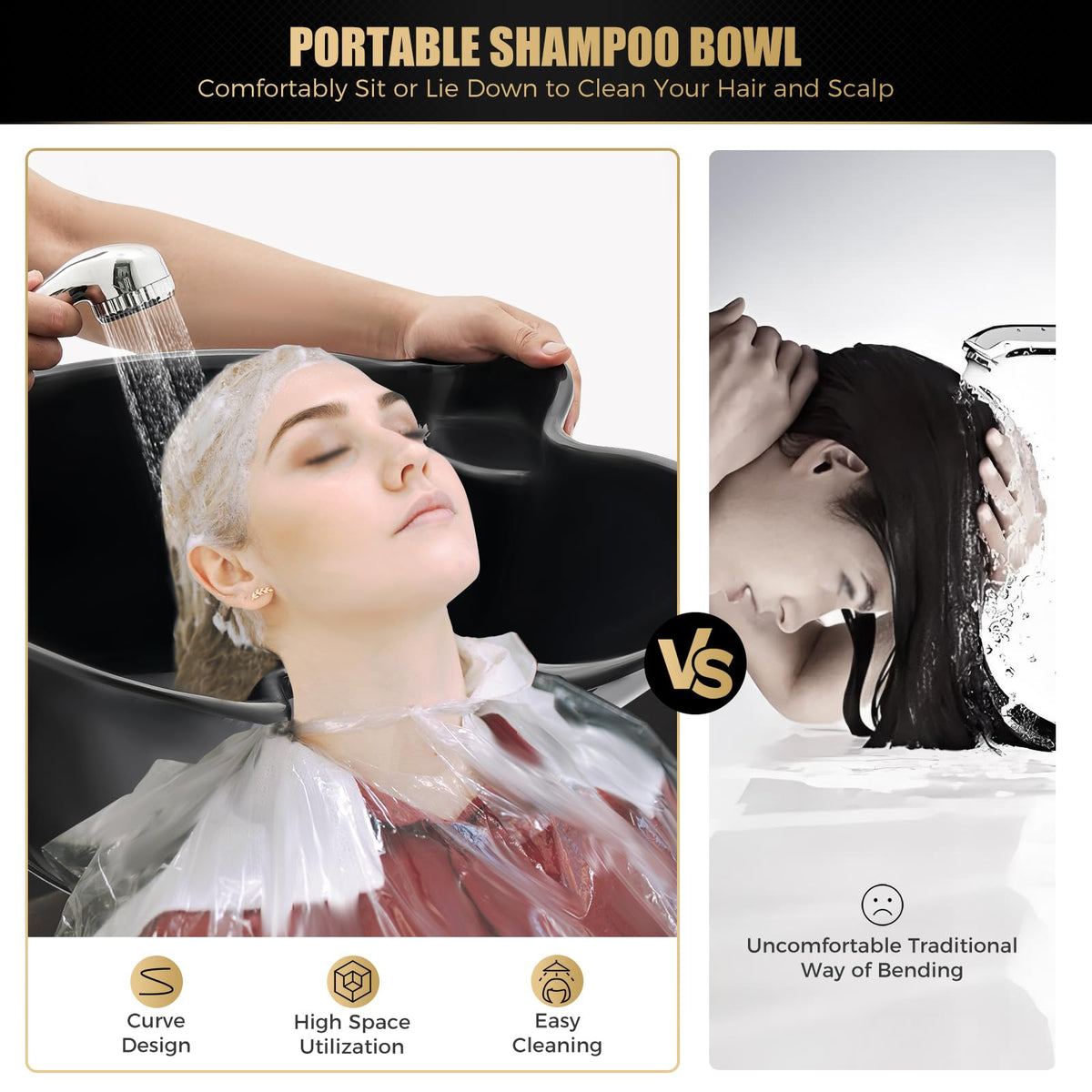 Portable Shampoo Bowl with Electric Pump P328