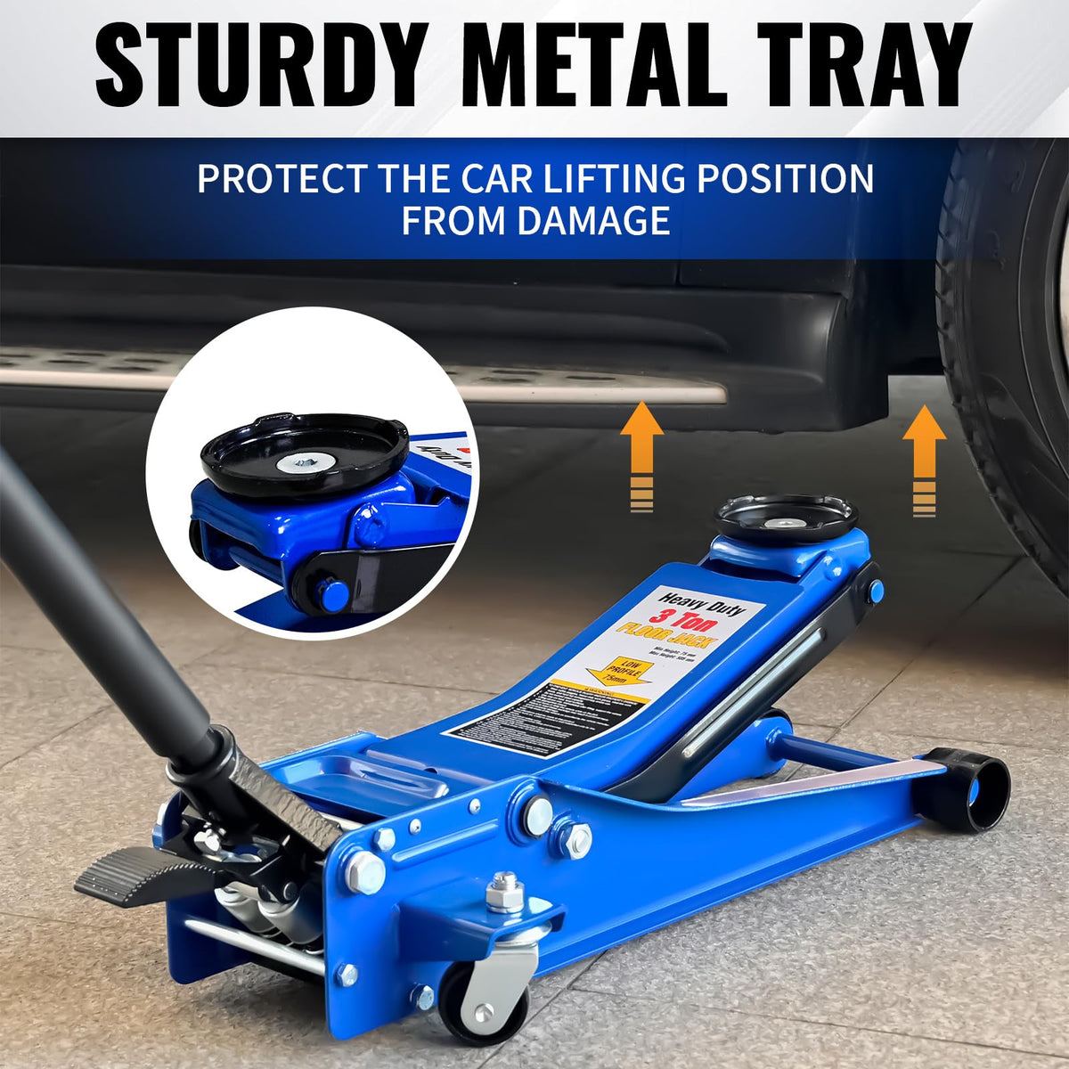 3 Ton Hydraulic Floor Jack with Foot Pedal B86917