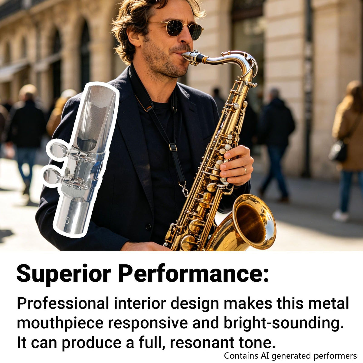 Silver Plated Alto Saxophone Mouthpiece B197