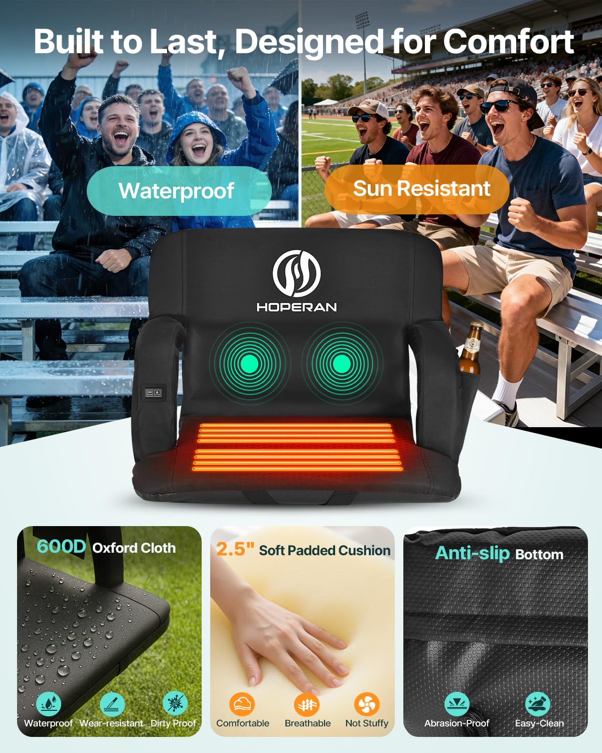 Massage Heated Stadium Seats for Bleachers P9511