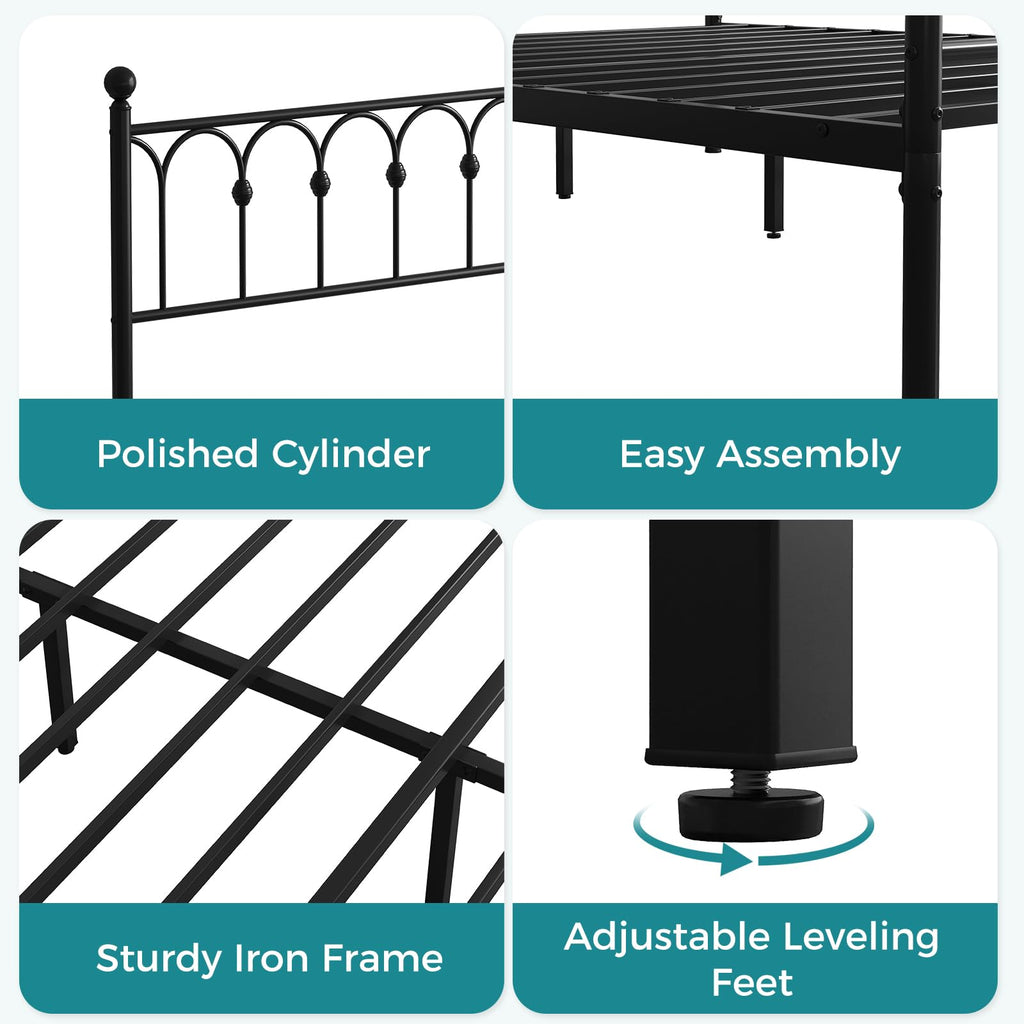Queen Metal Bed Frame with Headboard T9260