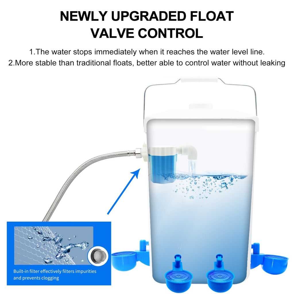 3 Gallons Automatic Poultry Waterer with Hose Attachment R885