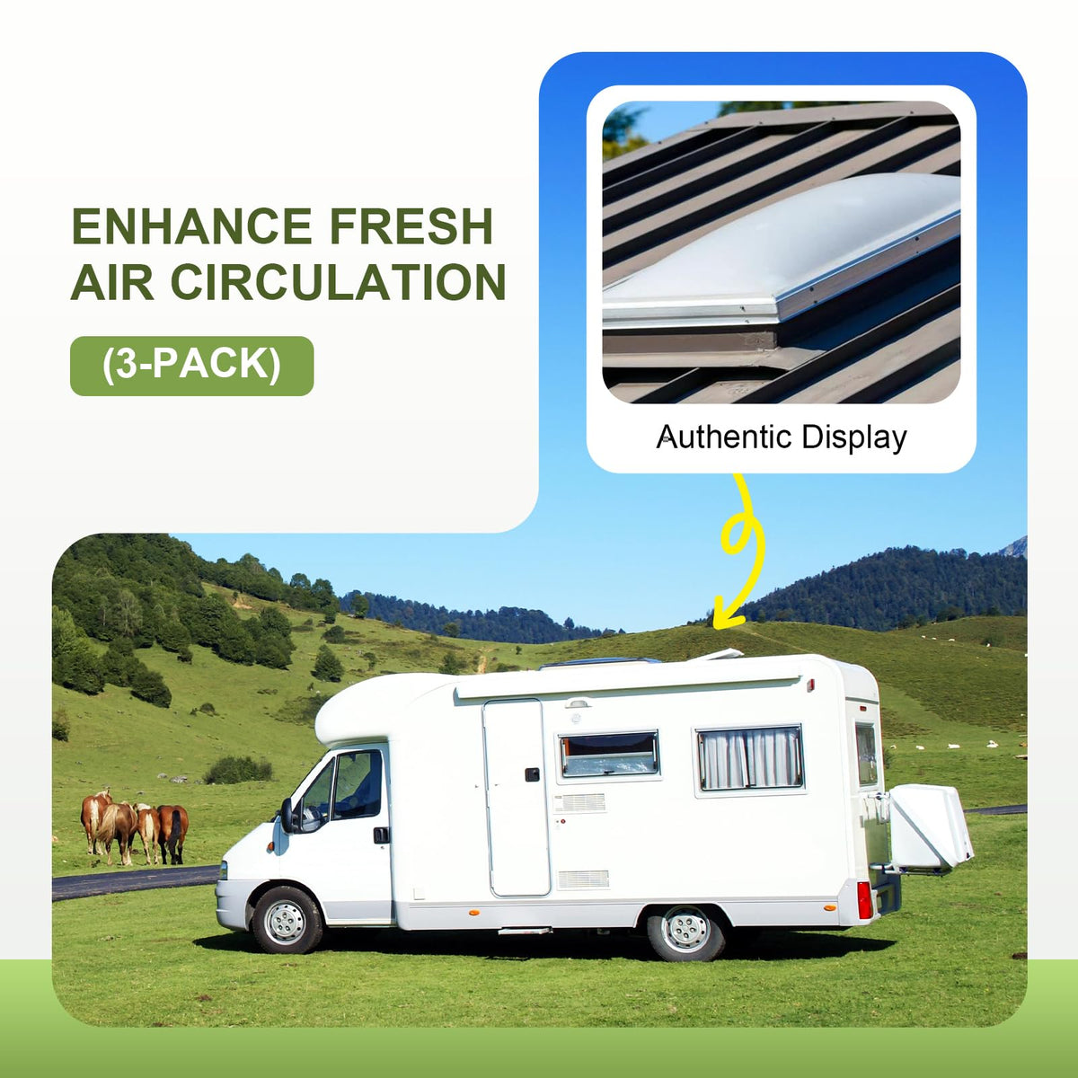 14" x 14" RV Roof Vent Cover (3Pcs) H847040