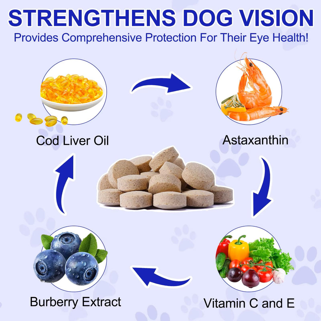 Omega 3 DHA Dog Eye Health Supplements, 180 Count F59303